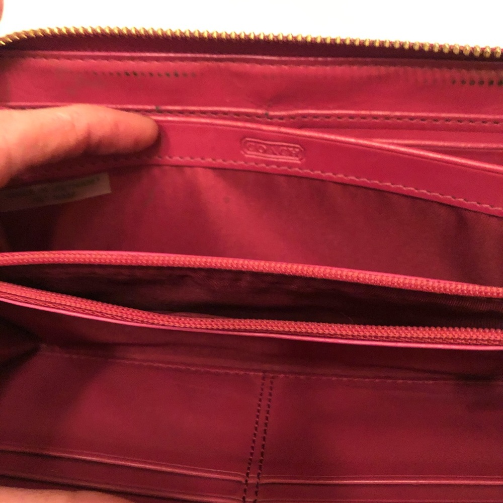 Coach Rare Pink Python Embossed Wallet Zippered - image 7